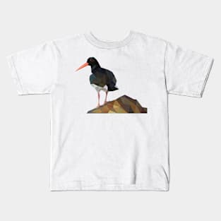 Low Poly Oystercatcher Kids T-Shirt